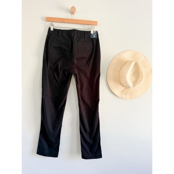 J.Crew Factory | NWT High-rise Girlfriend Chino Pant in Black | Sz 00 - Picture 7 of 10